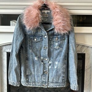 vintage distressed denim jacket